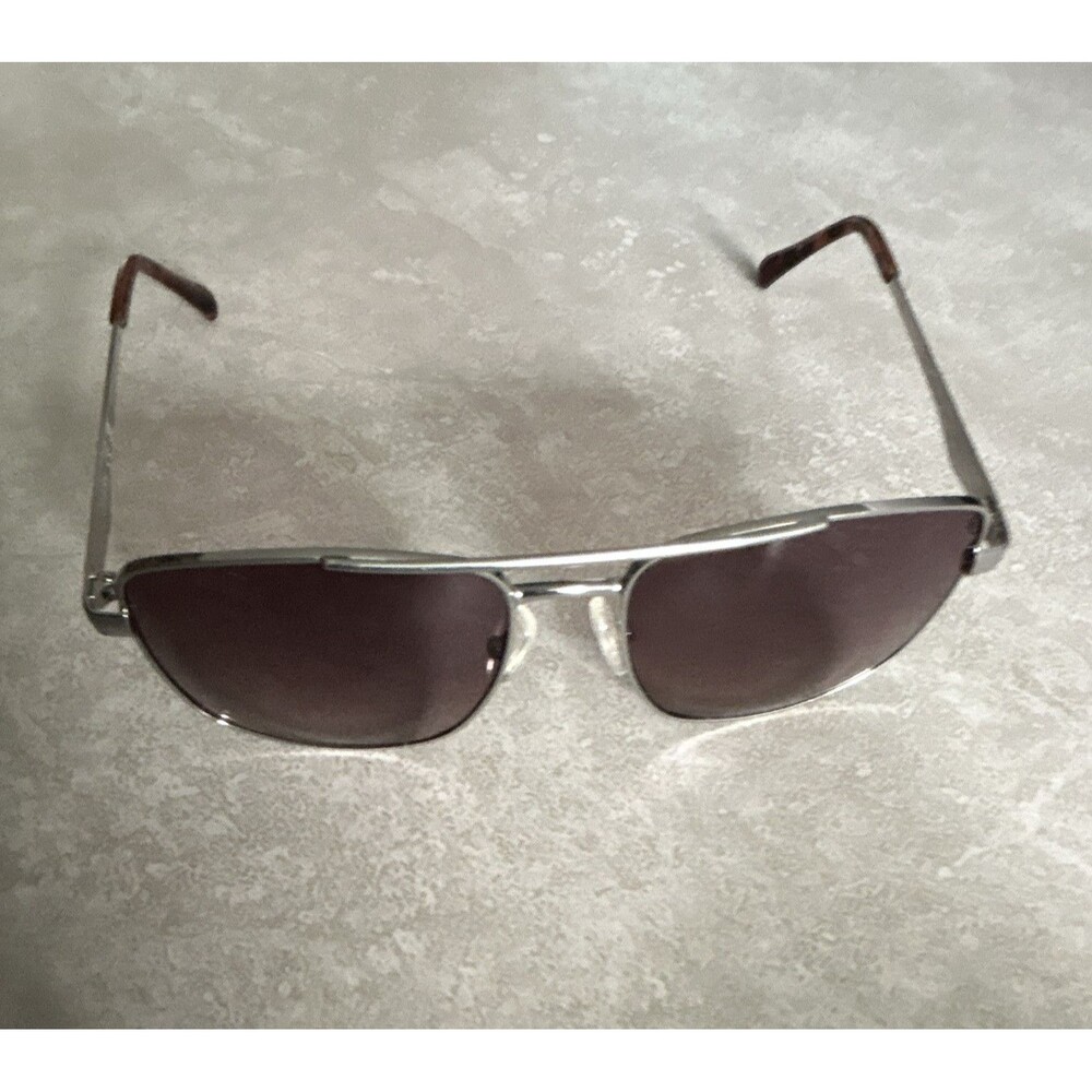 GUESS GF0211 Aviator Sunglasses Silver Metal Frame Gray Tinted Size 58-17